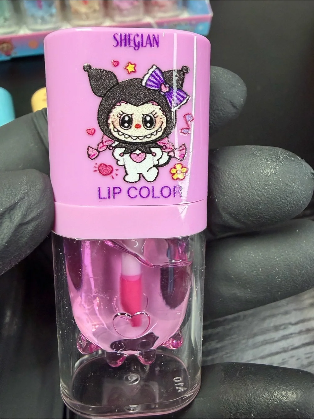 6pc Kids Lip Gloss Set - Pink, Purple, Blue, Yellow, Green, Red